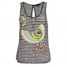 ΤΟΠ ΔΙΑΦΑΝΟ ΑΣΠΡΟ ΜΑΥΡΟ ΜΕ ΚΕΝΤΗΜΑ MANISH ARORA L