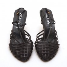 ΜΑΥΡΑ ΠΛΕΚΤΑ ΠΕΔΙΛΑ ΤΑΚΟΥΝΙ PRADA 40