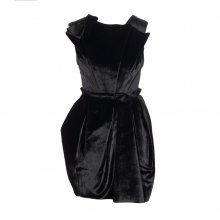 ΦΟΡΕΜΑ ΜΑΥΡΟ ΒΕΛΟΥΔΟ ΣΑΤΕΝ ΠΙΣΩ-ΑΝΟΙΚΤΗ-ΠΛΑΤΗ MARC JACOBS