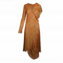 ΦΟΡΕΜΑ ΕΝΑ ΜΑΝΙΚΙ ΜΑΞΙ ΠΡΑΣΙΝΟ ΚΟΚΚΙΝΕΣ ΒΟΥΛΕΣ MARQUES ALMEIDA  L