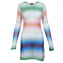 MISSONI MARE ΠΟΛΥΧΡΩΜΟ ΦΟΡΕΜΑ ΔΙΑΦΑΝΟ ΜΑΚΡΙΑ ΜΑΝΙΚΙΑ SIZE:IT42
