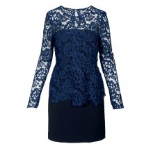 ΦΟΡΕΜΑ ΜΑΥΡΟ ΜΕ ΜΑΝΙΚΙΑ ΚΑΙ ΠΑΝΩ ΜΕΡΟΣ ΜΠΛΕ ΔΑΝΤΕΛΑ RACHEL ZOE SIZE:US8