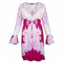 ΦΟΡΕΜΑ ΦΟΥΞΙΑ ΡΟΖ ΛΕΥΚΟ ΦΛΟΡΑΛ ROBERTO CAVALLI IT40