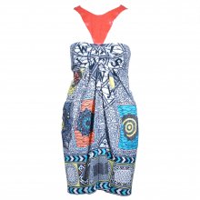 ΦΟΡΕΜΑ ΑΦΗΡΗΜΕΝΟ PRINT ΜΕ ΠΑΡTΟΥΣ ΩΜΟΥΣ ΧΑΝΤΡΕΣ ΚΟΡΑΛΙ 