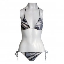 ΜΠΙΚΙΝΙ ΤΡΙΓΩΝΟ ΜΕΤΑΛΛΙΚΟ ΑΣΗΜΙ ΣΧΕΔΙΑ PUCCI (SIZE S)