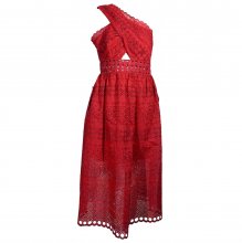 ΦΟΡΕΜΑ ΚΟΚΚΙΝΟ ΔΑΝΤΕΛΑ ΜΕ ΕΝΑ ΩΜΟ SELF PORTRAIT SIZE:UK12