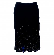 ΦΟΥΣΤΑ ΜΑΥΡΗ ΒΕΛΟΥΔΙΝΗ ΜΕ ΚΡΥΣΤΑΛΛΑ BLUMARINE SIZE:IT42