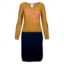 ΦΟΡΕΜΑ ΜΑΥΡΟ ΠΛΕΚΤΟ ΜΕ ΚΑΜΕΛ ΚΑΙ ΓΡΑΜΜΑΤΑ SONIA RYKIEL SIZE:M