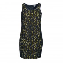 ΦΟΡΕΜΑ ΑΜΑΝΙΚΟ ΜΑΥΡΗ ΔΑΝΤΕΛΑ ΚΙΤΡΙΝΟ ΜΕΣΑ DKNY SIZE:US2