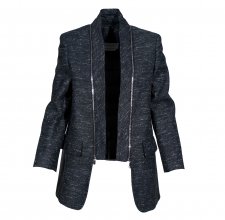 ΣΑΚΑΚΙ ΓΚΡΙ ΥΦΑΣΜΑ ΜΕ ΔΕΡΜΑ ΦΕΡΜΟΥΑΡ ΜΠΡΟΣΤΑ SPORTMAX SIZE:IT42