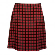 PRADA ΦΟΥΣΤΑ ΡΟΖ-ΜΑΥΡΟ ΚΑΡΟ ΜΕ ΤΣΕΠΕΣ SIZE:44