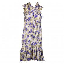 ΦΟΡΕΜΑ FLORAL ΜΠΕΖ/ΜΩΒ/ΠΡΑΣΙΝΟ DAVID SZETO FR36