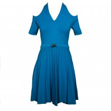 ΦΟΡΕΜΑ ΜΠΛΕ ΠΕΤΡΟΛ ΜΙΝΤΙ ΠΛΙΣΕ VERSACE  IT 46