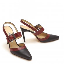 ΜΑΥΡΑ SLINGBACKS ΜΠΟΡΝΤΩ ΚΡΟΚΟ MANOLO BLAHNIK 39,5