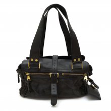 ΤΣΑΝΤΑ ΜΑΥΡΗ ΜΕ ΔΥΟ ΧΕΡΟΥΛΙΑ ΚΑΙ ΧΡΥΣΑ ΦΕΡΜΟΥΑΡ MULBERRY 