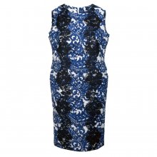 ΦΟΡΕΜΑ ΦΛΟΡΑΛ ΜΠΛΕ/ΛΕΥΚΟ ΜΑΥΡΗ ΔΑΝΤΕΛΑ OSCAR DE LA RENTA 18