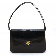 ΤΣΑΝΤΑ ΩΜΟΥ ΜΑΥΡΗ ΚΡΟΚΟ ΜΕ ΧΡΥΣΕΣ ΛΕΠΤΟΜΕΡΕΙΕΣ 