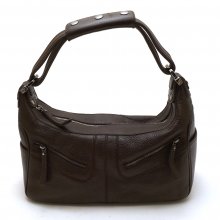 TOD'S ΚΑΦΕ ΔΕΡΜΑΤΙΝΗ ΤΣΑΝΤΑ ΜΕ ΦΕΡΜΟΥΑΡ