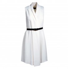 DEREK LAM ΕΚΡΟΥ ΦΟΡΕΜΑ ΜΕ ΔΕΡΜΑΤΙΝΗ ΖΩΝΗ SIZE:IT42