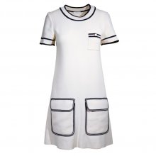 CHLOE ΠΛΕΚΤΟ ΕΚΡΟΥ - ΜΑΥΡΟ ΦΟΡΕΜΑ SIZE:S