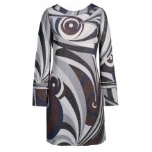 EMILIO PUCCI LUREX ΦΟΡΕΜΑ ΚΑΦΕ-ΓΚΡΙ-ΜΠΕΖ SIZE:IT44