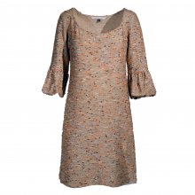 DIANE VON FURSTENBERG ΜΠΕΖ-ΧΡΥΣΟ LUREX ΜΠΟΥΚΛΕ ΦΟΡΕΜΑ SIZE:US4