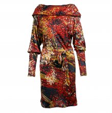 M MISSONI ΠΟΛΥΧΡΩΜΟ ΦΟΡΕΜΑ ΜΕ ΚΟΥΚΟΥΛΑ SIZE:IT44