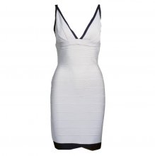 HERVE LEGER ΑΝΟΙΧΤΟ ΓΚΡΙ BANDAGE ΦΟΡΕΜΑ SIZE:M