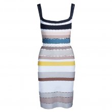 HERVE LEGER ΠΟΛΥΧΡΩΜΟ BANDAGE ΦΟΡΕΜΑ SIZE:M